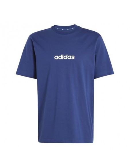 Camiseta manga corta Adidas-M LIN SJ T-JE8999 AZUL-HOMBRE