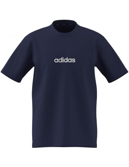 Camiseta manga corta Adidas-M LIN SJ T-JE8999 AZUL-HOMBRE