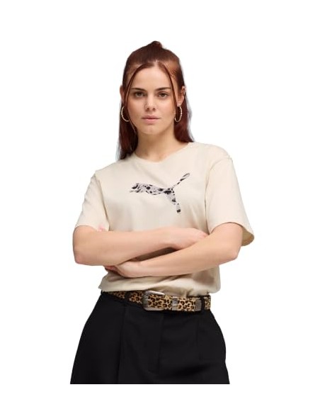 CAMISETA BEIGE LOGO PUMA