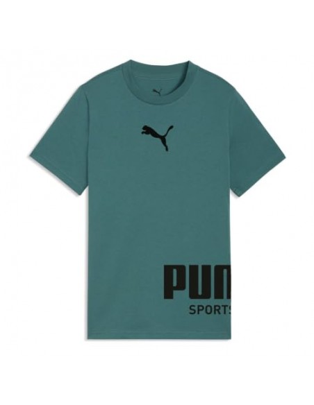 CAMISETA VERDE NIÑO LOGO PUMA