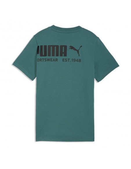 CAMISETA VERDE NIÑO LOGO PUMA
