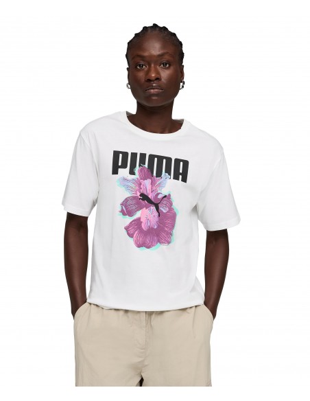 CAMISETA BLANCA DISEÑO PUMA MUJER