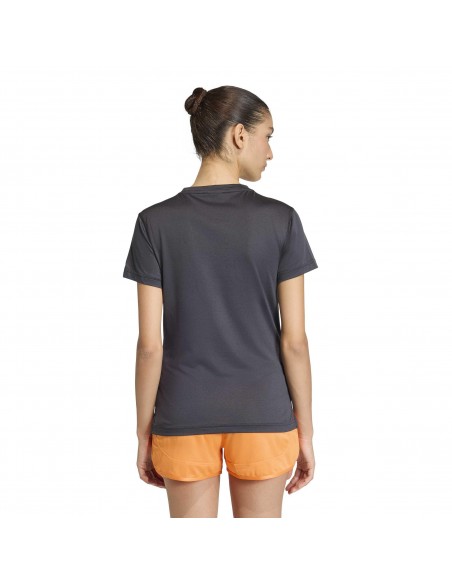 CAMISETA TÉCNICA MANGA CORTA NEGRA MUJER ADIDAS