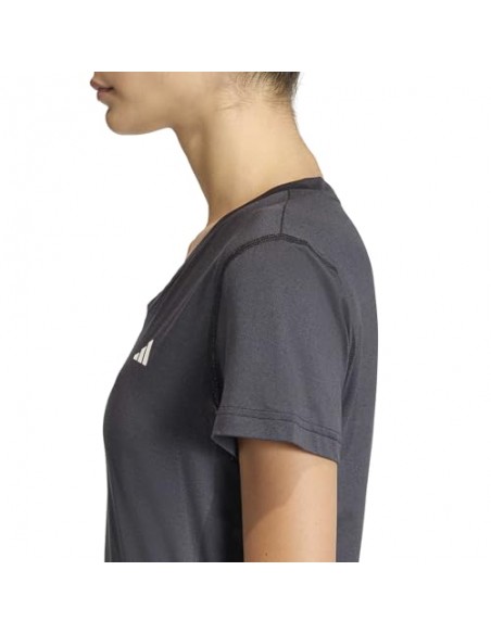 CAMISETA TÉCNICA MANGA CORTA NEGRA MUJER ADIDAS