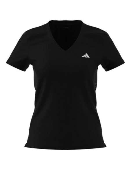 CAMISETA TÉCNICA MANGA CORTA NEGRA MUJER ADIDAS