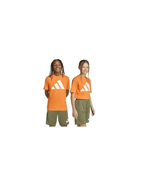 CAMISETA TÉCNICA NARANJA NIÑO MANGA CORTA ADIDAS