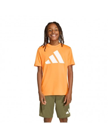 CAMISETA TÉCNICA NARANJA NIÑO MANGA CORTA ADIDAS