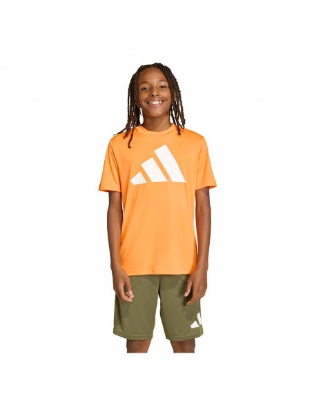 CAMISETA TÉCNICA NARANJA NIÑO MANGA CORTA ADIDAS