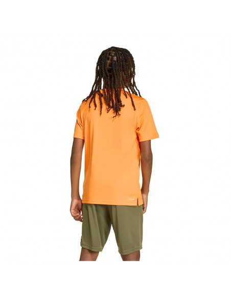 CAMISETA TÉCNICA NARANJA NIÑO MANGA CORTA ADIDAS