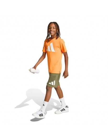 CAMISETA TÉCNICA NARANJA NIÑO MANGA CORTA ADIDAS