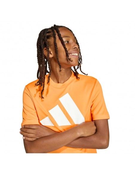 CAMISETA TÉCNICA NARANJA NIÑO MANGA CORTA ADIDAS