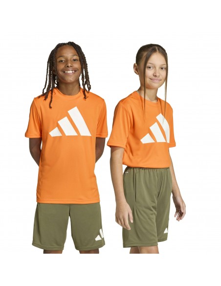 CAMISETA TÉCNICA NARANJA NIÑO MANGA CORTA ADIDAS