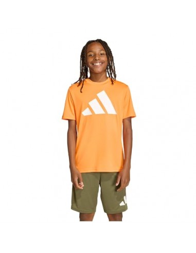 CAMISETA TÉCNICA NARANJA NIÑO MANGA CORTA ADIDAS