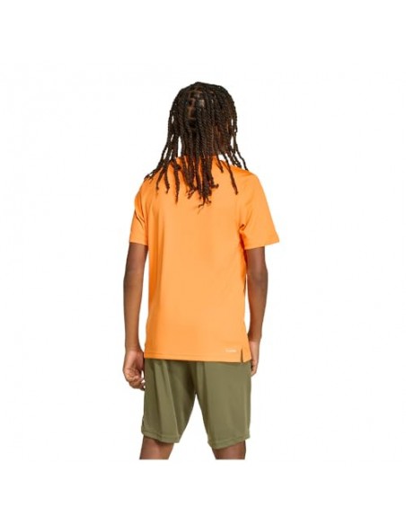CAMISETA TÉCNICA NARANJA NIÑO MANGA CORTA ADIDAS
