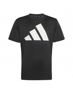 CAMISETA TÉCNICA MANGA CORTA NEGRA NIÑO ADIDAS