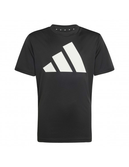 CAMISETA TÉCNICA MANGA CORTA NEGRA NIÑO ADIDAS