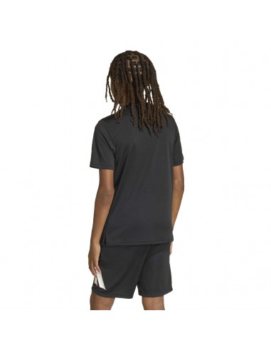 CAMISETA TÉCNICA MANGA CORTA NEGRA NIÑO ADIDAS