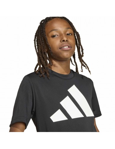 CAMISETA TÉCNICA MANGA CORTA NEGRA NIÑO ADIDAS