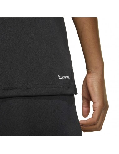 CAMISETA TÉCNICA MANGA CORTA NEGRA NIÑO ADIDAS