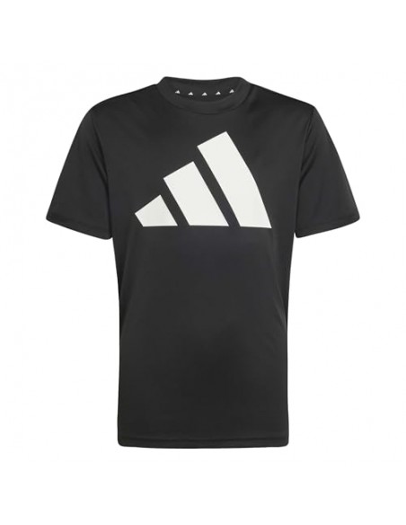 CAMISETA TÉCNICA MANGA CORTA NEGRA NIÑO ADIDAS