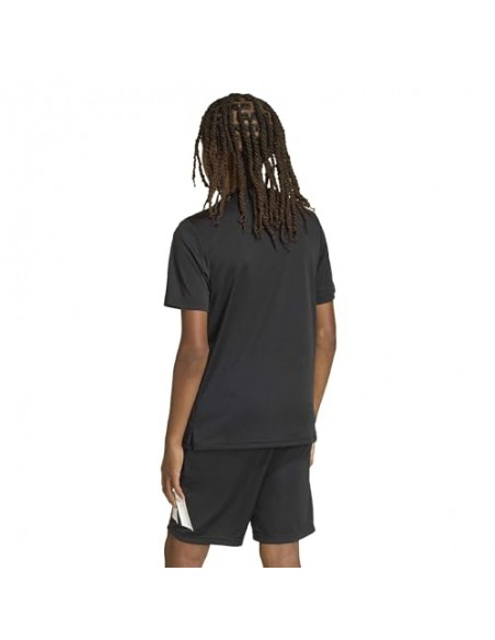 CAMISETA TÉCNICA MANGA CORTA NEGRA NIÑO ADIDAS