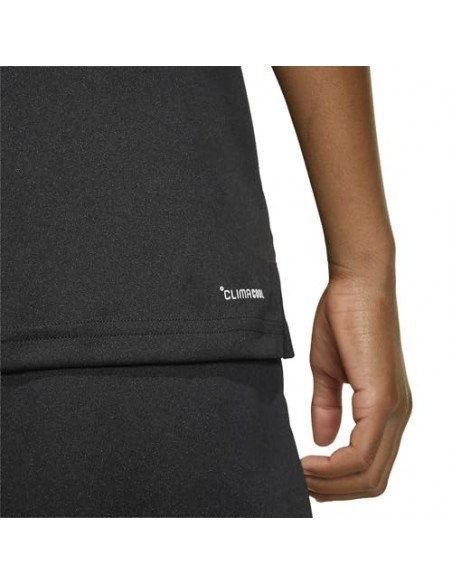 CAMISETA TÉCNICA MANGA CORTA NEGRA NIÑO ADIDAS