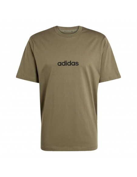 Camiseta manga corta Adidas-M LIN SJ T-JE9001 VERDE OSCURO-HOMBRE