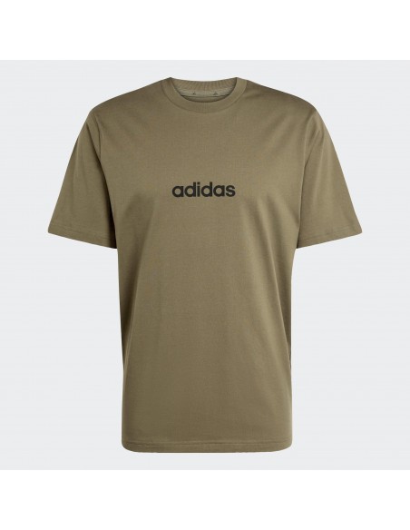 Camiseta manga corta Adidas-M LIN SJ T-JE9001 VERDE OSCURO-HOMBRE