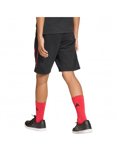 PANTALÓN CORTO CHANDAL NEGRO NIÑO ADIDAS