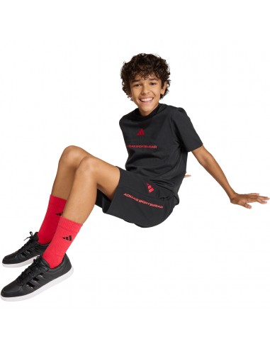 PANTALÓN CORTO CHANDAL NEGRO NIÑO ADIDAS