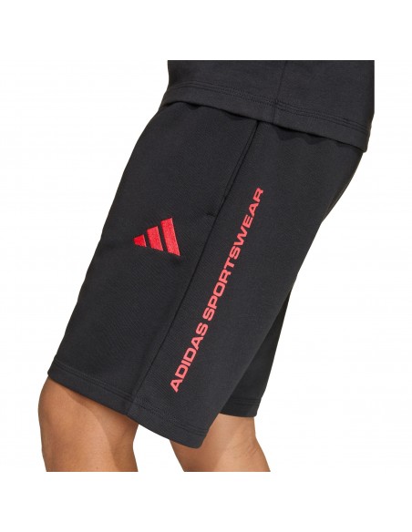 PANTALÓN CORTO CHANDAL NEGRO NIÑO ADIDAS