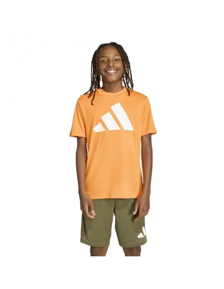 CAMISETA TÉCNICA MANGA CORTA AZUL ADIDAS NIÑO
