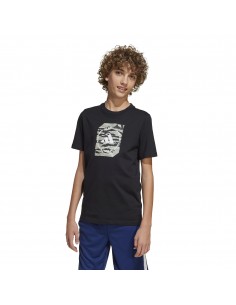 Camiseta manga corta Adidas-B CAMO BOX-JM8234 NEGRO-NIÑO 2