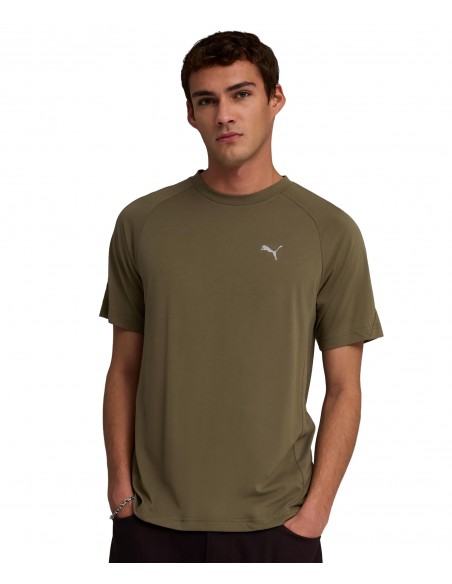 CAMISETA MANGA CORTA PARA HOMBRE EVOSTRIPE PUMA VERDE