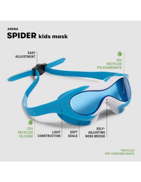 ARENA MASCARA NATACION SPIDER NIÑOS