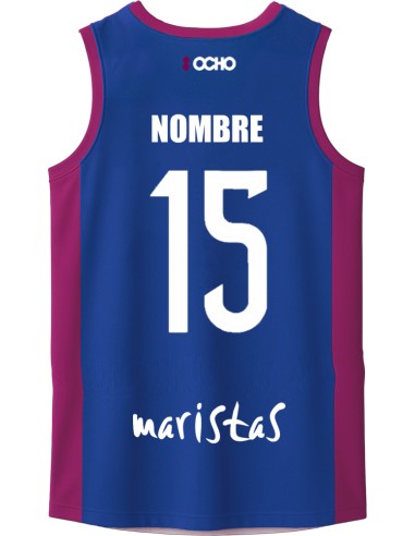 :OCHO CAMISETA AZUL MARISTAS BALONCESTO