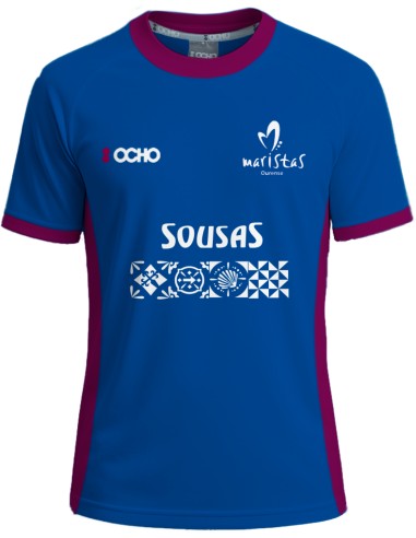:OCHO CAMISETA AZUL MARISTAS FUTBOL