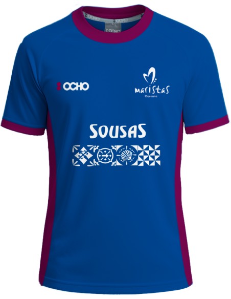 :OCHO CAMISETA AZUL MARISTAS FUTBOL